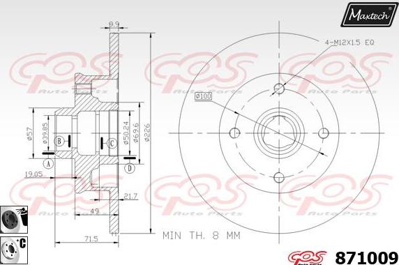 Maxtech 70203012 - Remkomplekts, Bremžu suports autodraugiem.lv