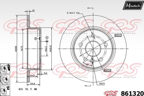 Maxtech 867002 - Bremžu diski autodraugiem.lv