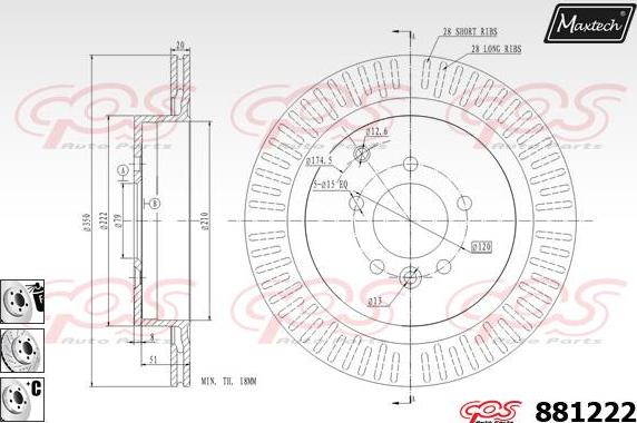 Maxtech 873552 - Bremžu diski autodraugiem.lv