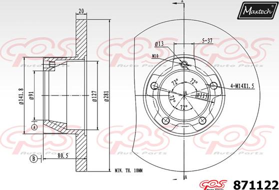 Maxtech 70203037 - Remkomplekts, Bremžu suports autodraugiem.lv