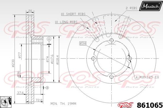 Maxtech 71810044 - Vadīkla, Bremžu suports autodraugiem.lv