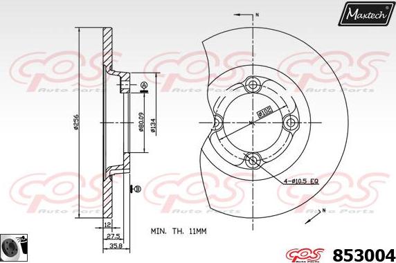 Maxtech 71810009 - Vadīkla, Bremžu suports autodraugiem.lv