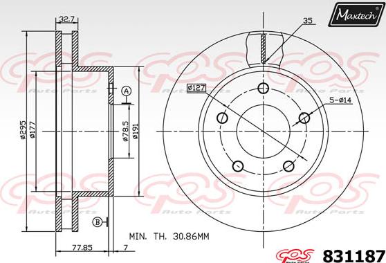 Maxtech 71810008 - Vadīkla, Bremžu suports autodraugiem.lv