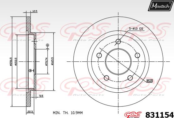 Maxtech 811214 - Bremžu diski autodraugiem.lv