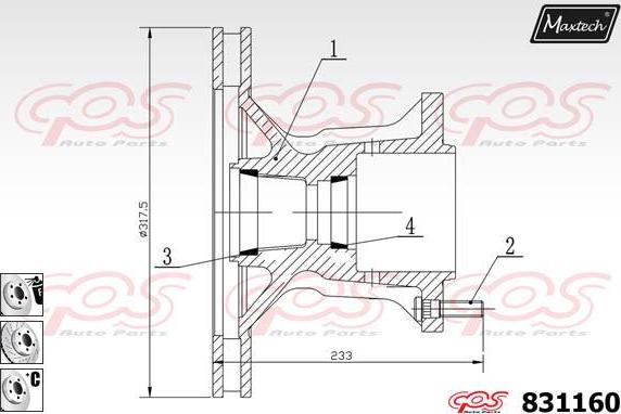 Maxtech 857171 - Bremžu diski autodraugiem.lv