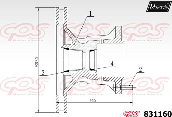 Maxtech 71810027 - Vadīkla, Bremžu suports autodraugiem.lv