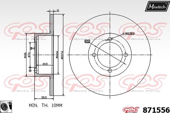 Maxtech 71810147 - Vadīkla, Bremžu suports autodraugiem.lv