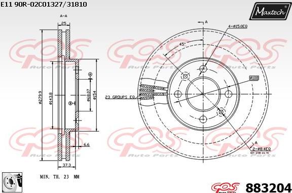 Maxtech 71810154 - Vadīkla, Bremžu suports autodraugiem.lv