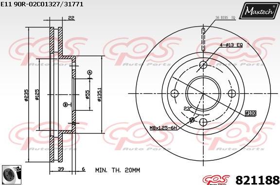 Maxtech 71810164 - Vadīkla, Bremžu suports autodraugiem.lv