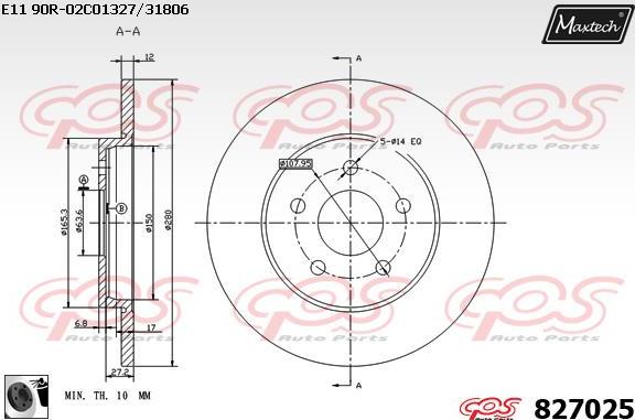 Maxtech 71810135 - Vadīkla, Bremžu suports autodraugiem.lv