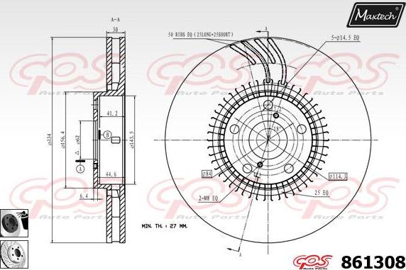 Maxtech 71810200 - Vadīkla, Bremžu suports autodraugiem.lv