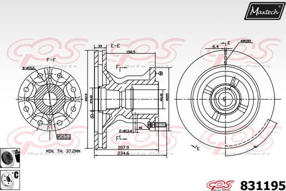 Maxtech 71810231 - Vadīkla, Bremžu suports autodraugiem.lv