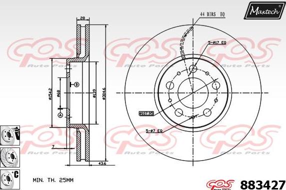 Maxtech 72940009 - Virzulis, Bremžu suports autodraugiem.lv