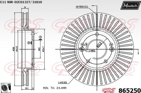 Maxtech 72940020 - Virzulis, Bremžu suports autodraugiem.lv