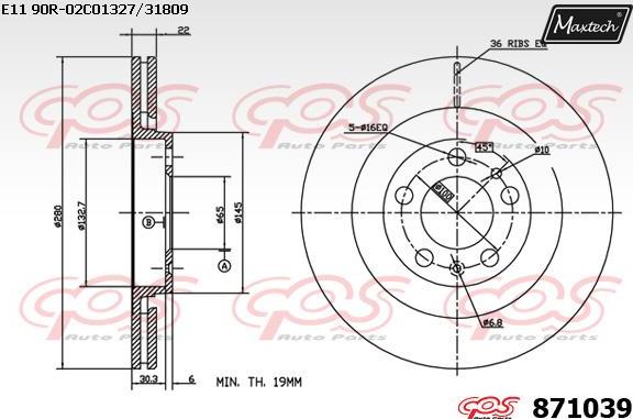 Maxtech 72948025 - Virzulis, Bremžu suports autodraugiem.lv