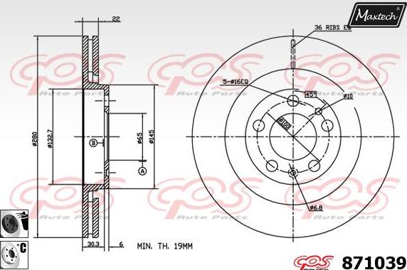 Maxtech 72948026 - Virzulis, Bremžu suports autodraugiem.lv