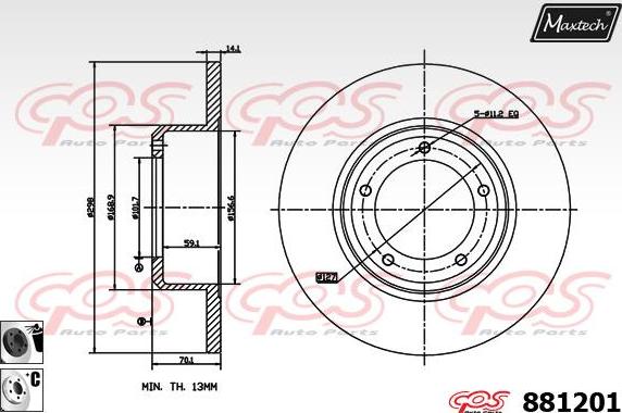 Maxtech 72948020 - Virzulis, Bremžu suports autodraugiem.lv