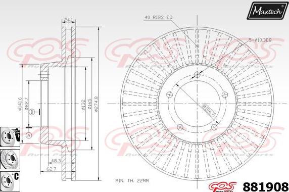 Maxtech 873557 - Bremžu diski autodraugiem.lv