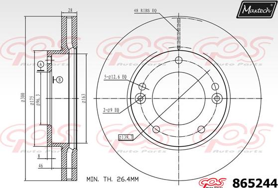 Maxtech 72943012 - Virzulis, Bremžu suports autodraugiem.lv