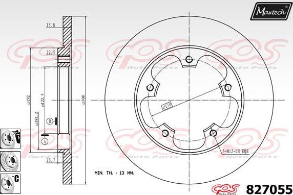 Maxtech 821192 - Bremžu diski autodraugiem.lv