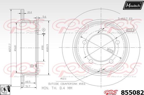 Maxtech 72943024 - Virzulis, Bremžu suports autodraugiem.lv