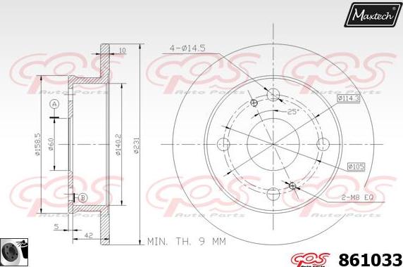 Maxtech 72954001 - Virzulis, Bremžu suports autodraugiem.lv