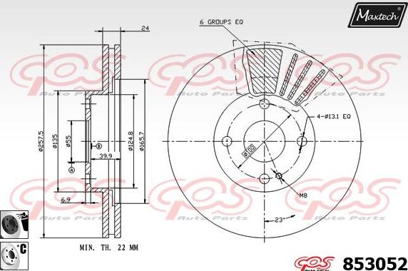 Maxtech 72951014 - Virzulis, Bremžu suports autodraugiem.lv