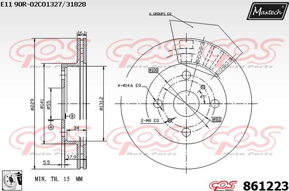 Maxtech 72951028 - Virzulis, Bremžu suports autodraugiem.lv