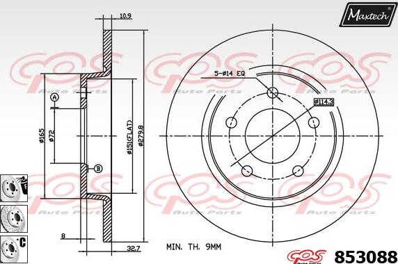 Maxtech 875635 - Bremžu diski autodraugiem.lv