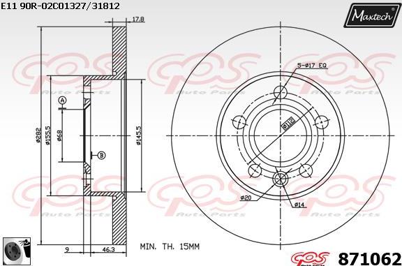 Maxtech 72957004 - Virzulis, Bremžu suports autodraugiem.lv