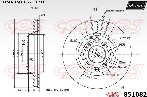 Maxtech 72934007 - Virzulis, Bremžu suports autodraugiem.lv