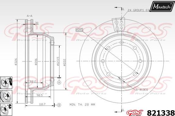 Maxtech 855084 - Bremžu diski autodraugiem.lv