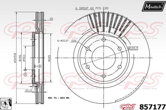 Maxtech 72935008 - Virzulis, Bremžu suports autodraugiem.lv