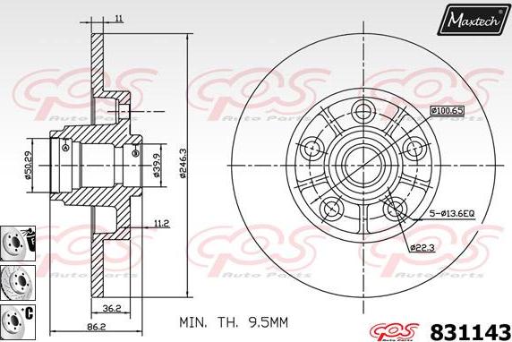 Maxtech 877217 - Bremžu diski autodraugiem.lv