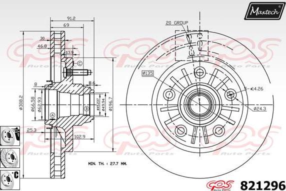 Maxtech 855040 - Bremžu diski autodraugiem.lv