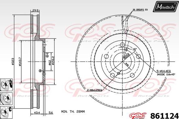 Maxtech 72938048 - Virzulis, Bremžu suports autodraugiem.lv