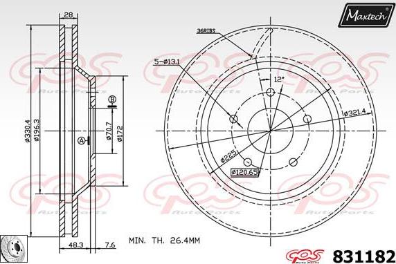 Maxtech 72718009 - Regulējošais elements, Stāvbremžu sistēmas bremžu suports autodraugiem.lv