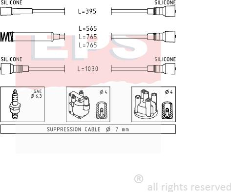 MDR EPS-1500 527 - Augstsprieguma vadu komplekts autodraugiem.lv