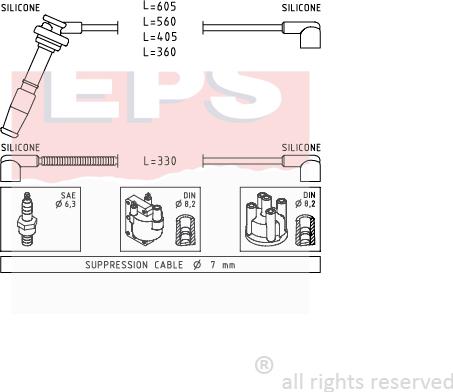 MDR EPS-1500 609 - Augstsprieguma vadu komplekts autodraugiem.lv