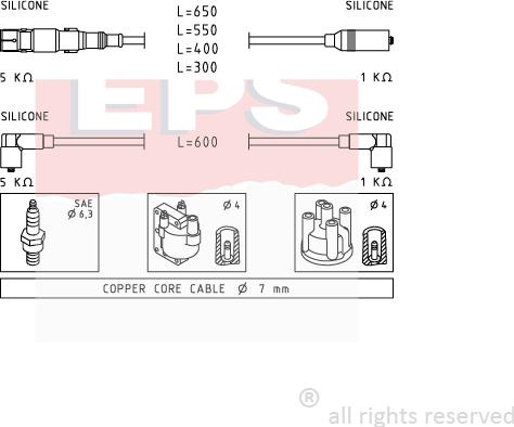 MDR EPS-1501 933 - Augstsprieguma vadu komplekts autodraugiem.lv