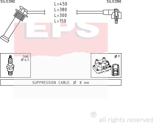 MDR EPS-1501 630 - Augstsprieguma vadu komplekts autodraugiem.lv