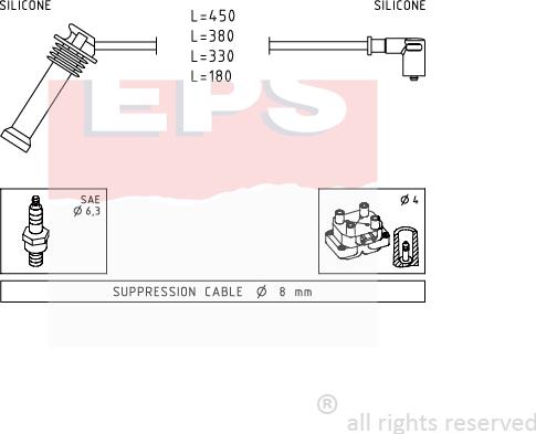 MDR EPS-1501 624 - Augstsprieguma vadu komplekts autodraugiem.lv
