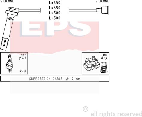 MDR EPS-1501 819 - Augstsprieguma vadu komplekts autodraugiem.lv