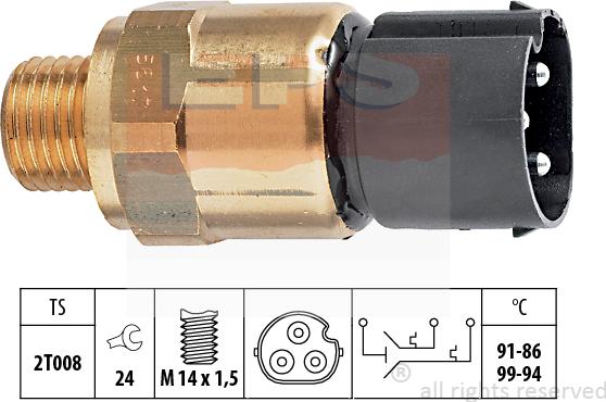 MDR EPS-1850 617 - Termoslēdzis, Radiatora ventilators autodraugiem.lv