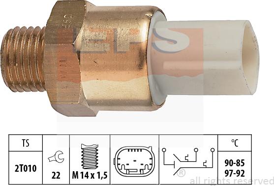 MDR EPS-1850 684 - Termoslēdzis, Radiatora ventilators autodraugiem.lv