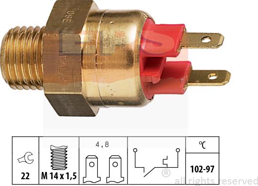 MDR EPS-1850 063 - Termoslēdzis, Radiatora ventilators autodraugiem.lv