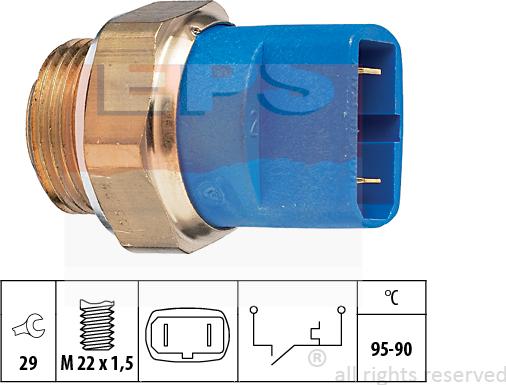 MDR EPS-1850 032 - Termoslēdzis, Radiatora ventilators autodraugiem.lv