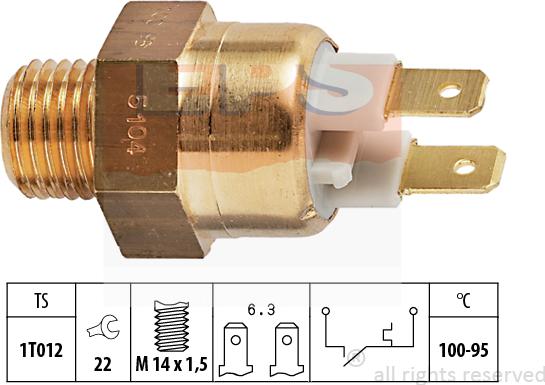 MDR EPS-1850 104 - Termoslēdzis, Radiatora ventilators autodraugiem.lv