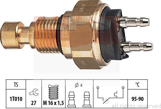 MDR EPS-1850 139 - Termoslēdzis, Radiatora ventilators autodraugiem.lv