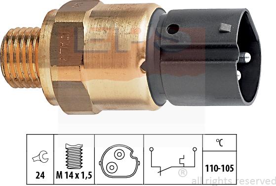 MDR EPS-1850 273 - Termoslēdzis, Radiatora ventilators autodraugiem.lv